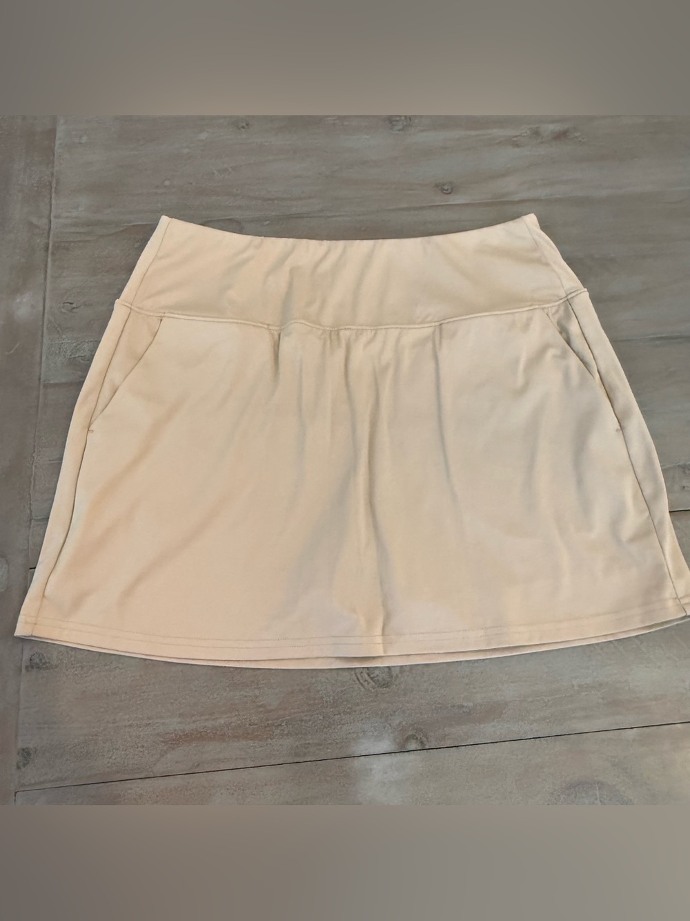 G Gradual Beige Activewear Pocket Tennis Skort Skirt Women's Size L Preowned